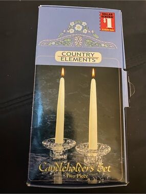 Cream Candleholders Set - Two Piece